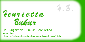 henrietta bukur business card